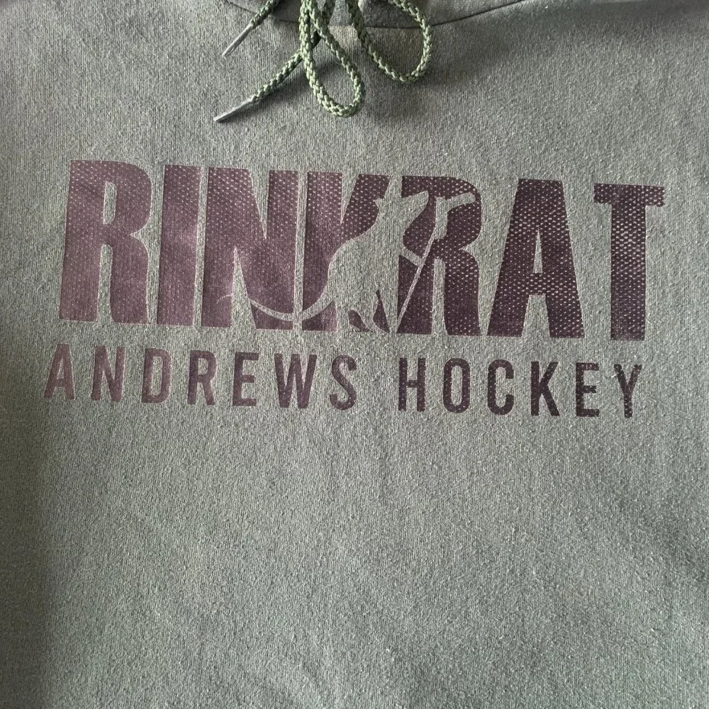 Champion Andrews Hockey Rink Rat Hoodie green size small - Picture 2 of 5
